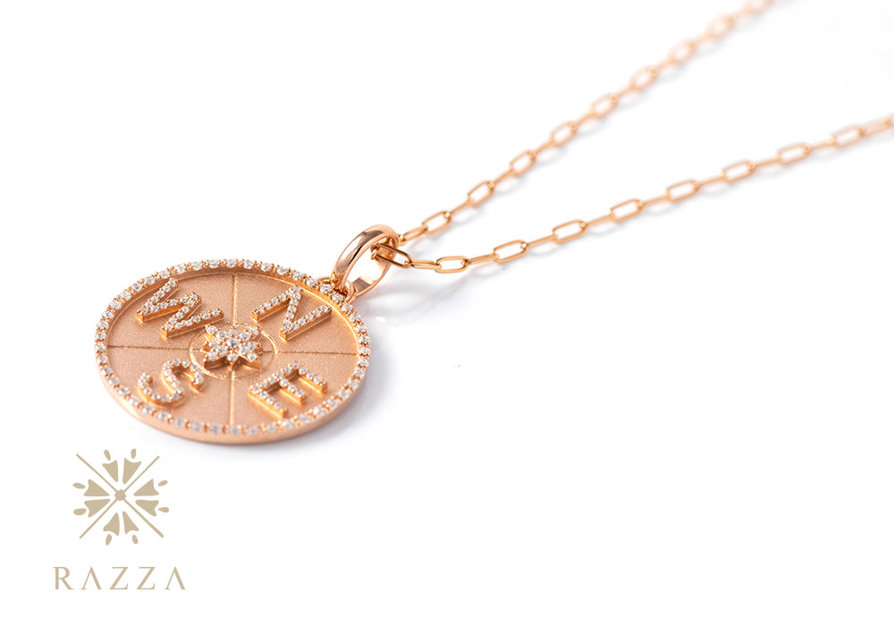 Fio com Medalha Rosa dos Ventos Cravada